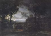 Claude Lorrain Nocturnal Landscape with Jacob and the Angel (mk17) oil painting artist